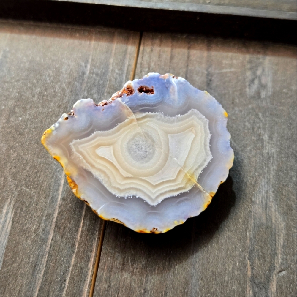 Laguna White Lace Crystal Agate from Laguna Mexico